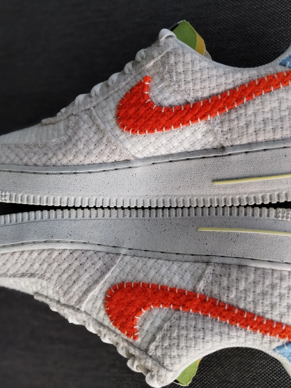 Nike Air Force 1 Hemp Sneakers Women’s 7.5 White Orange DV2117-100